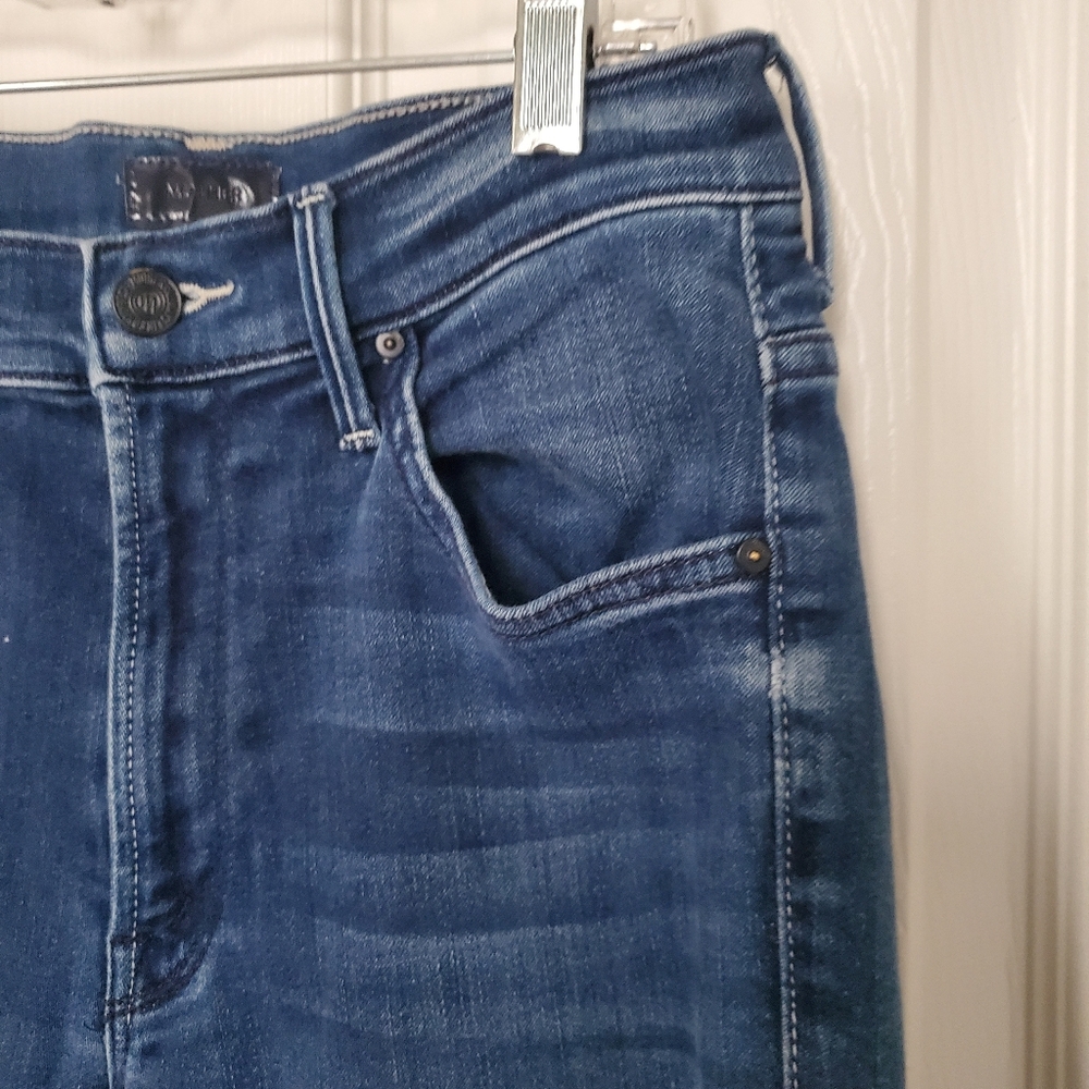 Mother Insider Ankle Dark Wash Blue Bootcut Jeans - Picture 2 of 12